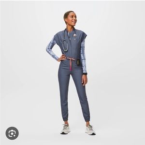 Figs Rafaela Scrub Jumpsuit Denim
